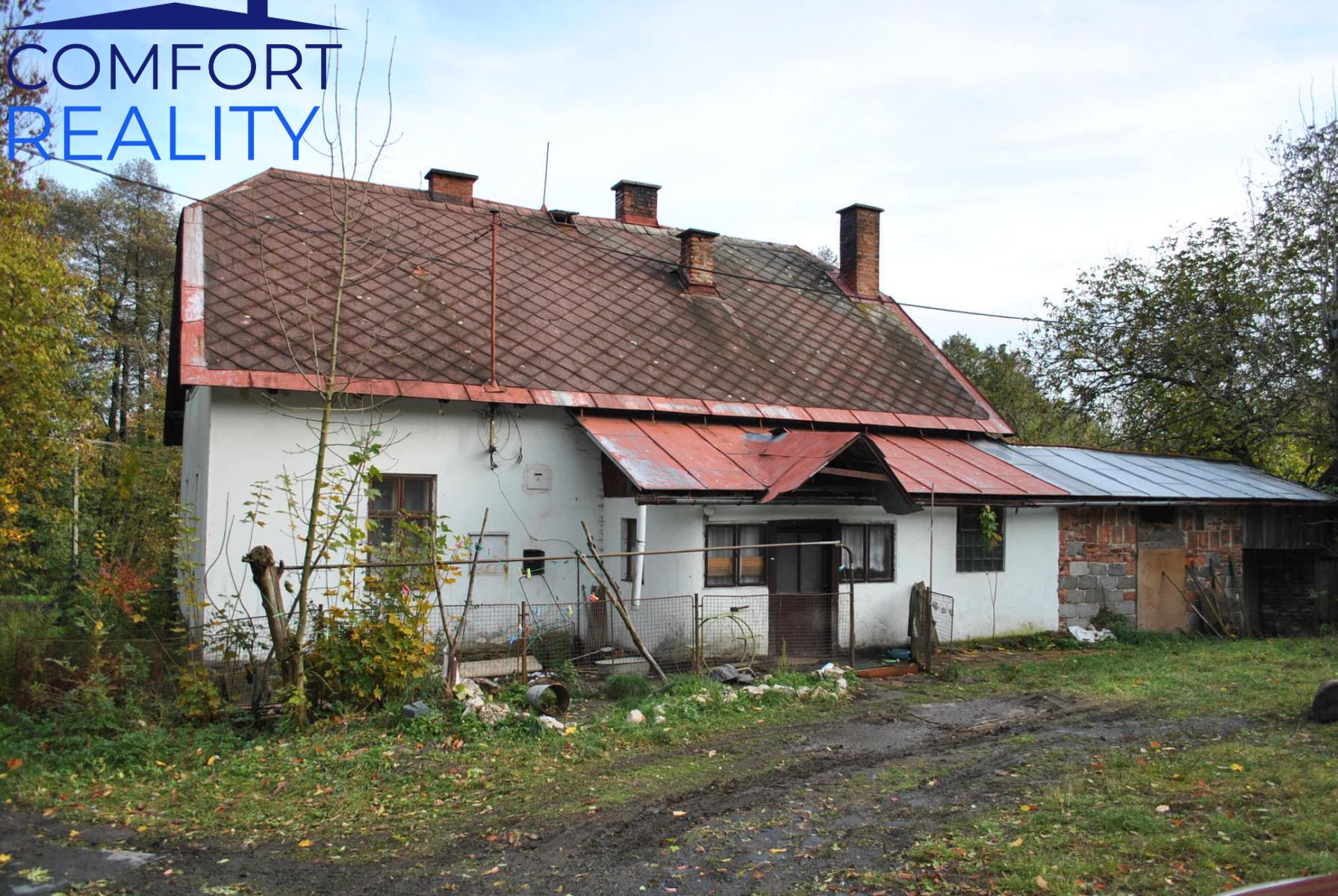 Prodej rodinného domu 5+1 se stodolou a stavebními pozemky, Jiříkov u Rýmařova.