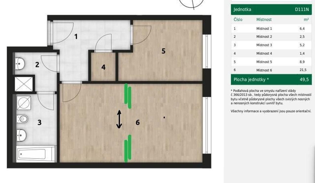 Pronájem bytu 2+kk, 49,5 m², Arnošta Staňka, Praha Hostivař